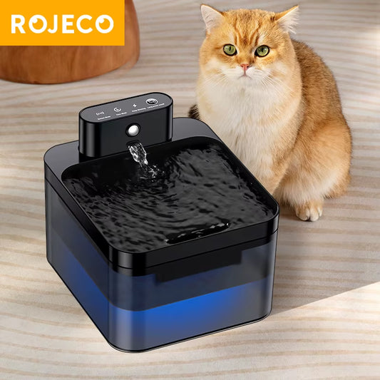 Wireless Automatic Cat Water Fountain 2600Mah Pet Water Dispenser for Dog Cat Infrared Sensor Smart Pet Drinkier Fountain
