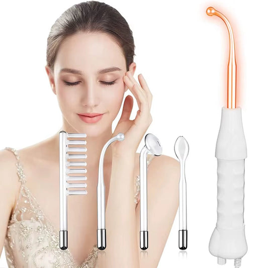 High Frequency Facial Machine Electrotherapy Wand Glass Neon + Argon Wands Remove Wrinkles High Frequency Facial