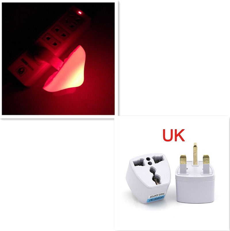 LED Night Light Mushroom Wall Socket Lamp EU US Plug Warm White Light-Control Sensor Bedroom Light Home Decoration