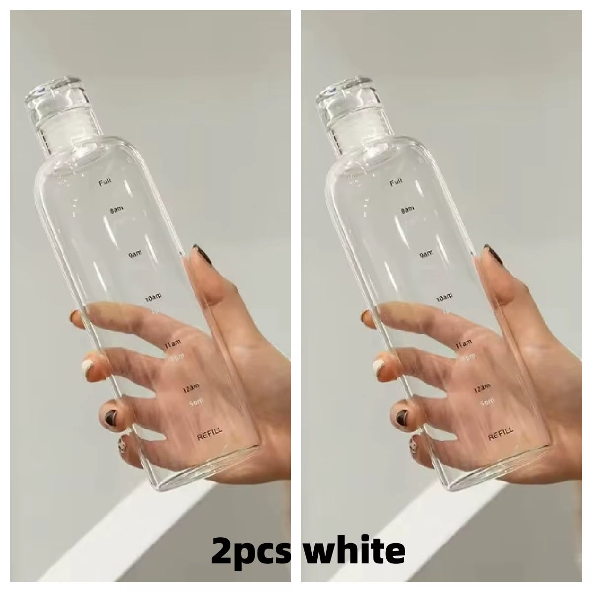 Newest Water Cup Sport Water Bottle with Time Scale Couple Plastic Portable Water Container Anti-Drop Outdoor Water Bottle