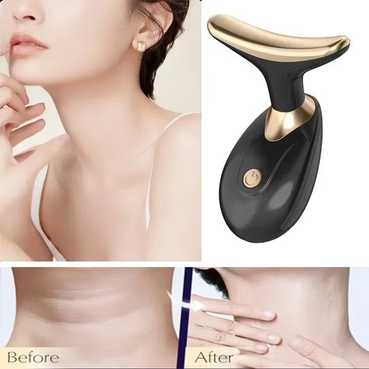 Electric Neck Face Lifter EMS Neck Face Lifting Massager Skin Tighten Device LED Photon Therapy anti Wrinkle Double Chin Remover